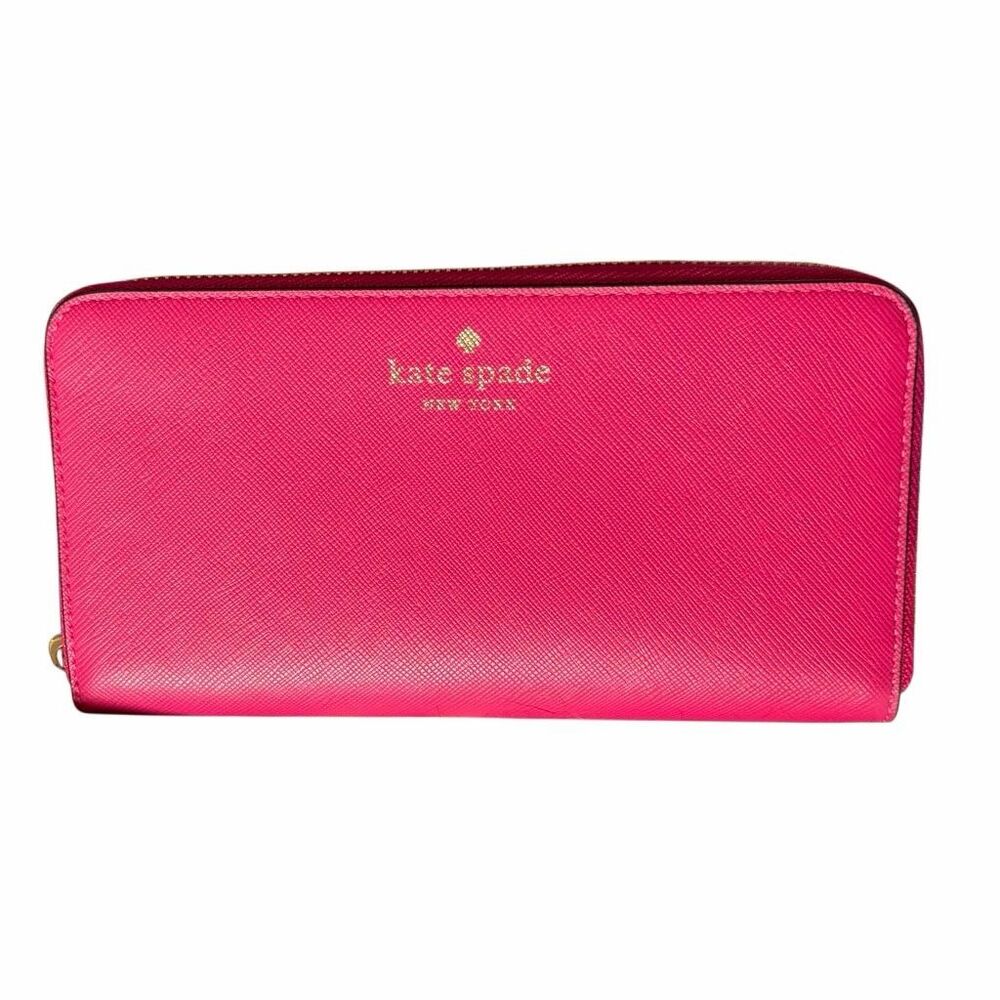 NWT Kate Spade Staci Large Continental Wallet - Deep Hibiscus - Hot Pink - Picture 6 of 9